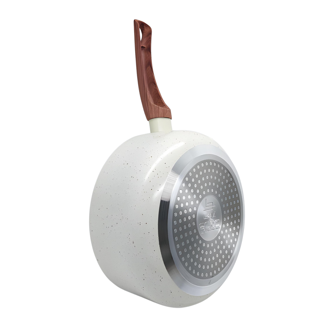 Panela Indução Antiaderente Cerâmica 20cm Yafo Creme Vanilla