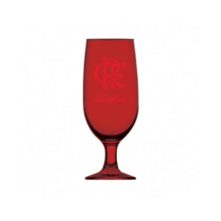 Taça Floripa Tulipa Flamengo De Vidro Chopp Cerveja 300ml