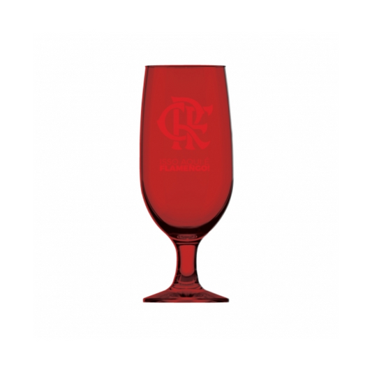 Taça Floripa Tulipa Flamengo De Vidro Chopp Cerveja 300ml