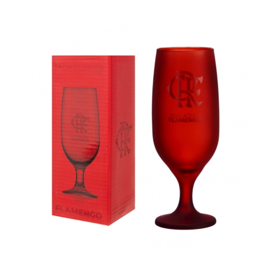 Taça Floripa Tulipa Flamengo De Vidro Chopp Cerveja 300ml