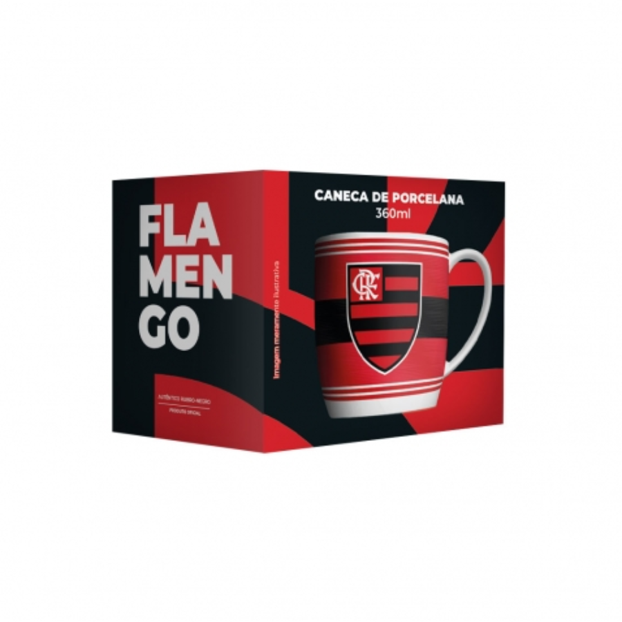 Caneca Porcelana 360ml Times Flamengo - 441133