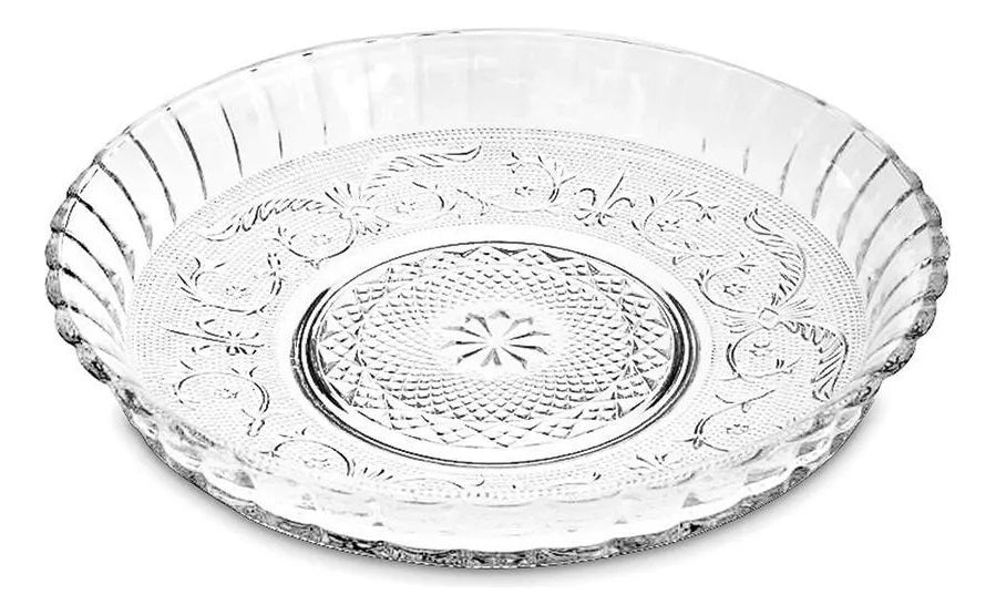 Prato Tigela Bowl Vidro Redonda Sobremesa Saladeira 30cm