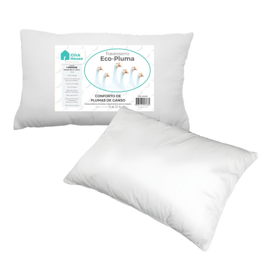 Travesseiro 50X90cm 200 Fios toque acetinado conforto Firme800gr Branco - 4104/10