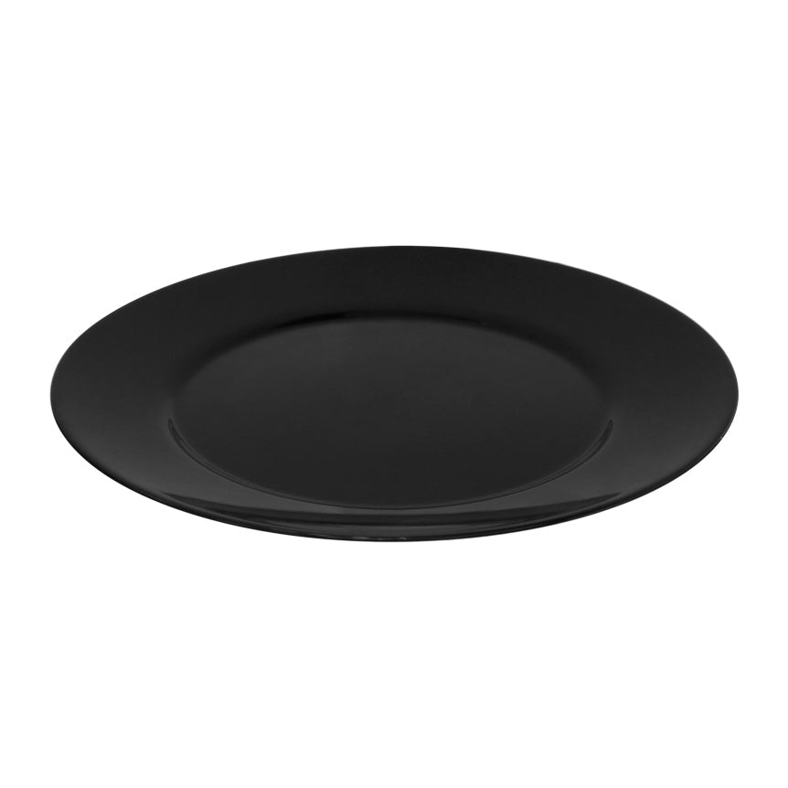 Prato Redondo Raso Mesa Opaline Preto Restaurante 26cm