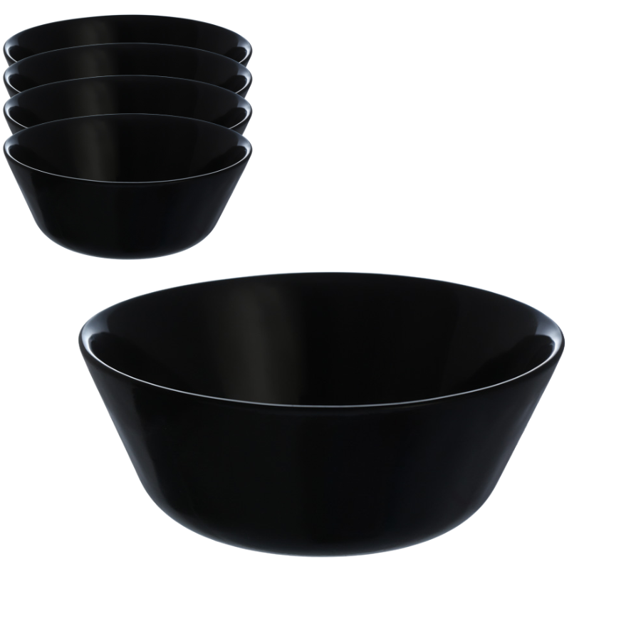 Bowl Tigela Vidro Sobremesa Saladeira Preto Opaline 11cm
