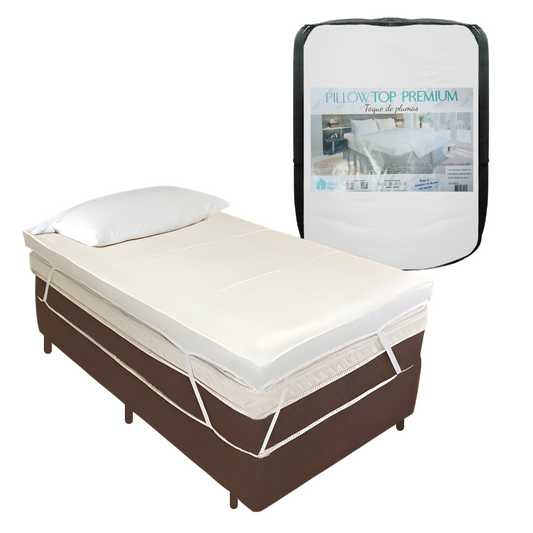 Pillow Top Click House Premium 1200kg M2 Solteiro 88x188x12cm Branco - 8051/10