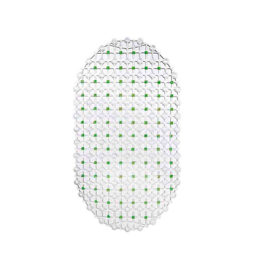 Tapete Antiderrapante PVC Oval Verde 35x35x65cm - WX3339