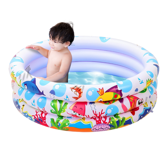 Piscina Inflavel 3 Aneis Fundo Do Mar 100L - WS17010-3