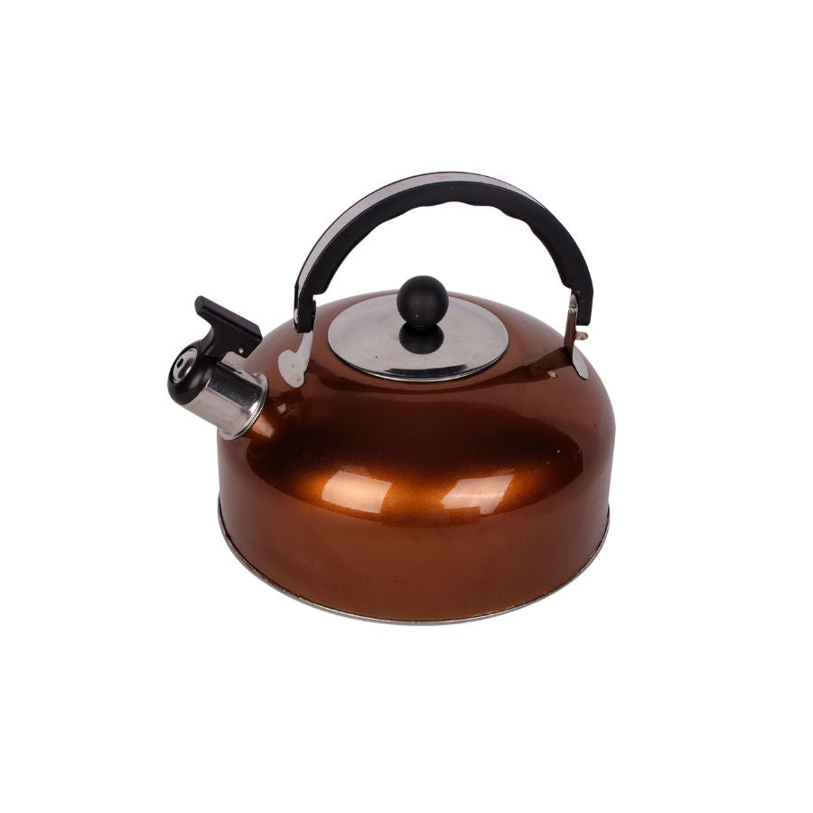 Chaleira Apito Inox Bronze Metalico 2,5L - WX12581