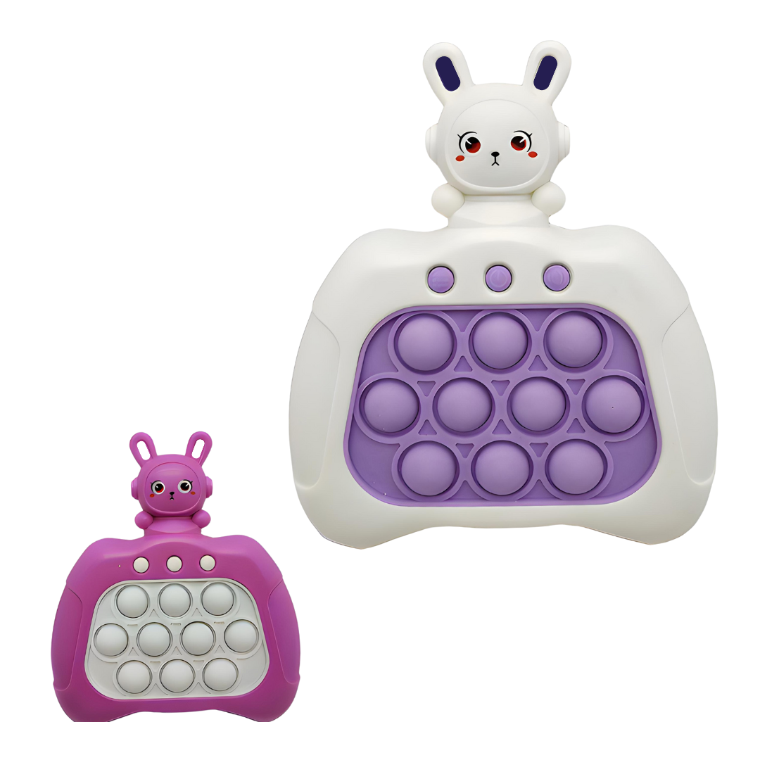 Pop-it Brinquedo Eletrônico Anti Stress com Som Luz Coelhinho Astronauta
