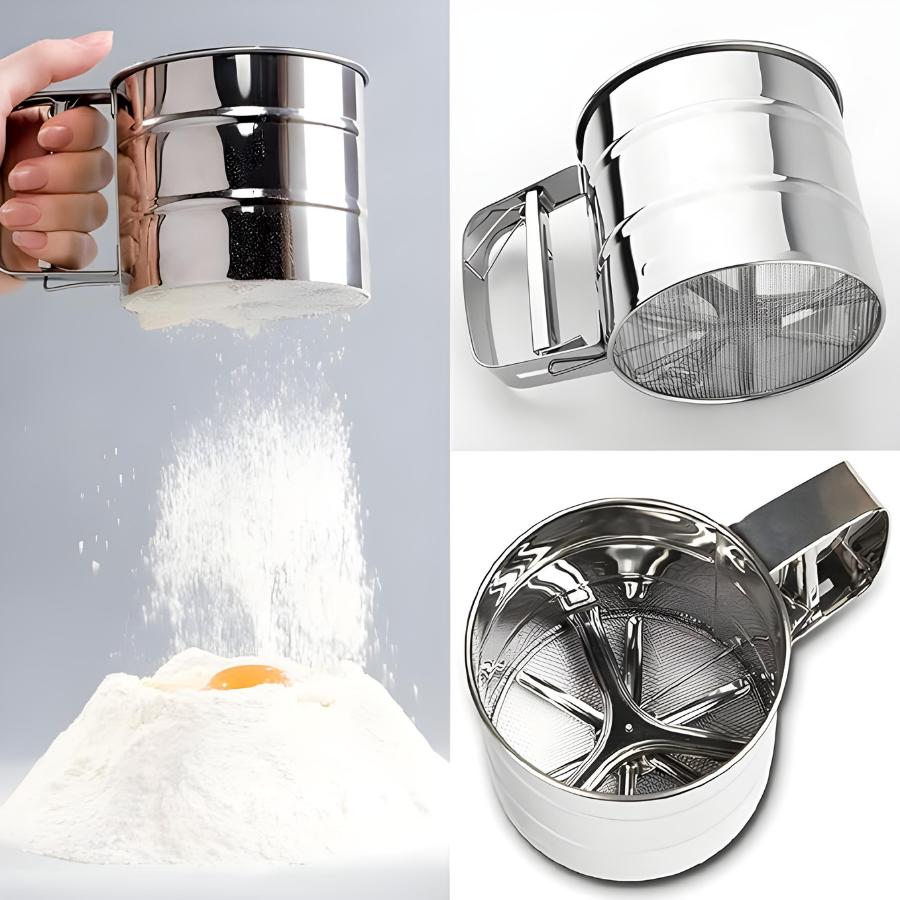 Polvilhador Peneira Farinha Inox Gatilho 10cmx5cm - 5648