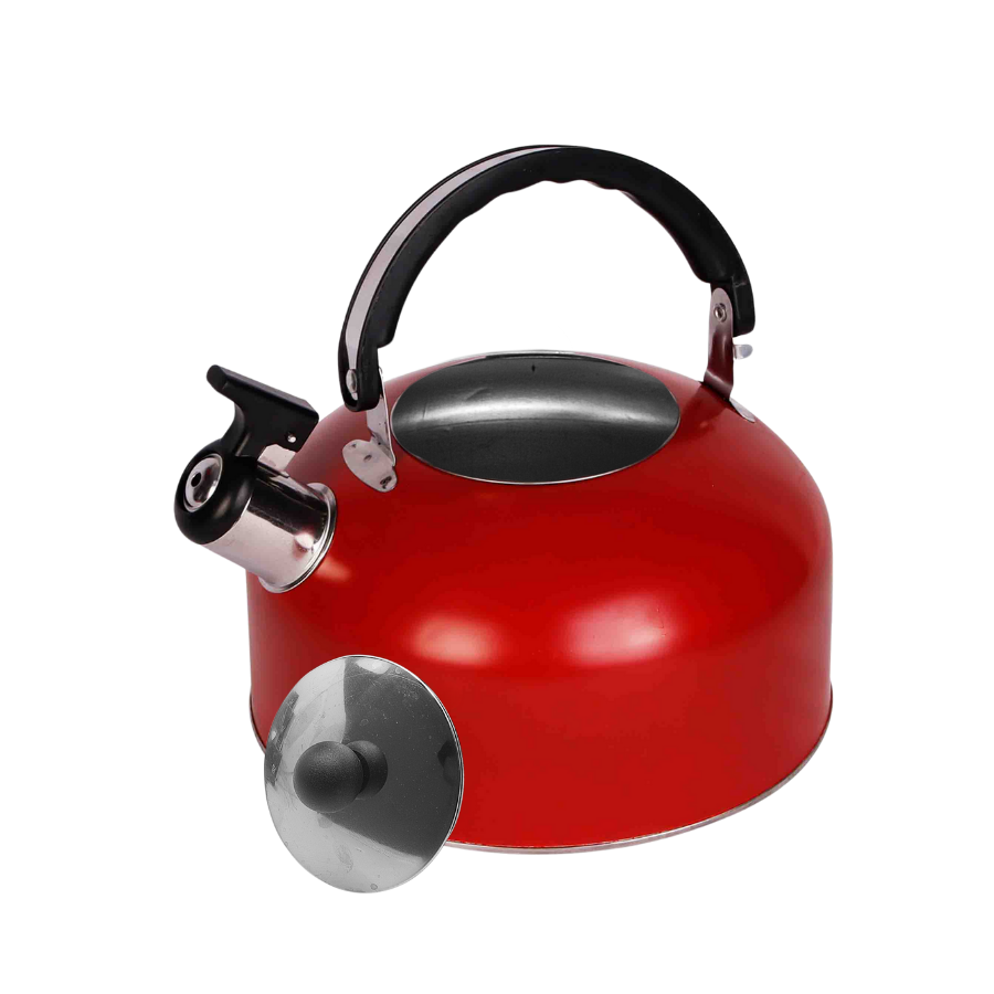 Chaleira Apito Inox Vermelho Fosco 2L - WX12579