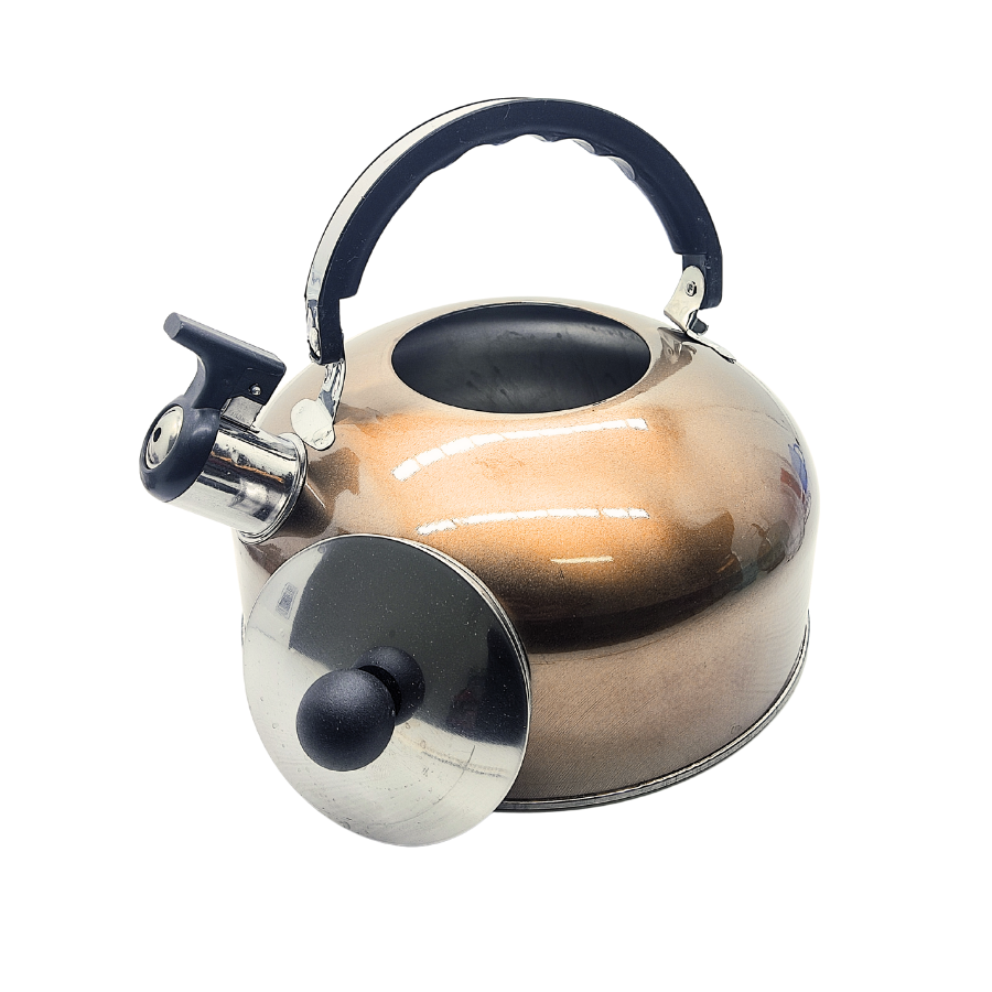 Chaleira Apito Inox Bronze Metalico 2,5L - WX12581