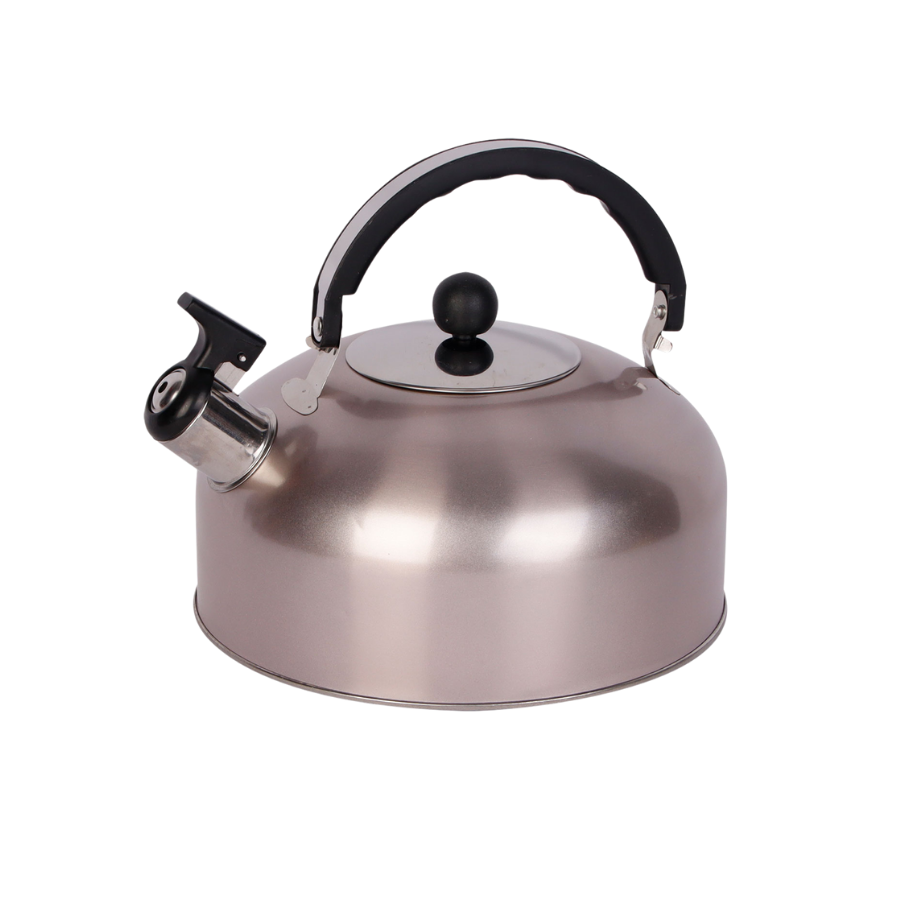 Chaleira Apito Inox Champagne Metalico 2,5L - WX12582