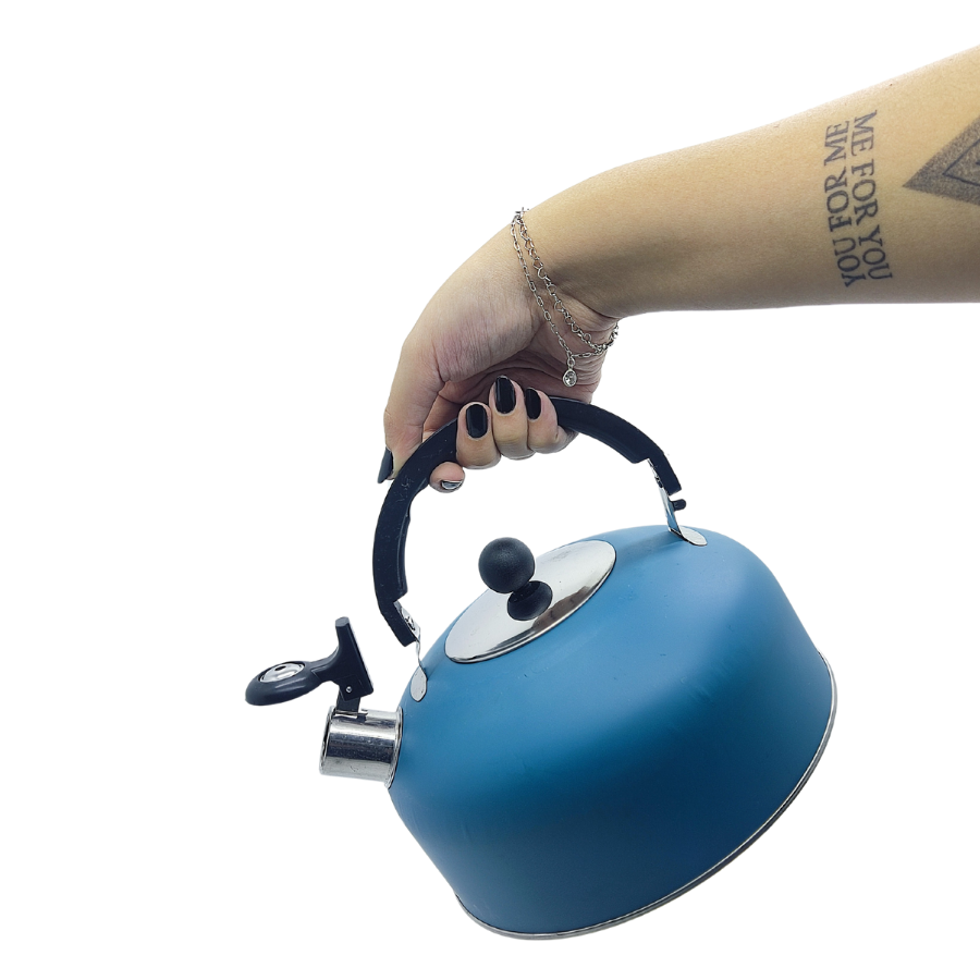 Chaleira Apito Inox Azul Matte 2,5L - WX12584