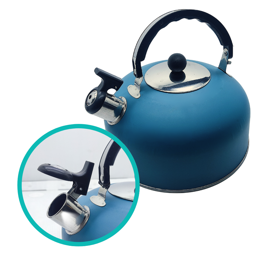 Chaleira Apito Inox Azul Matte 2,5L - WX12584