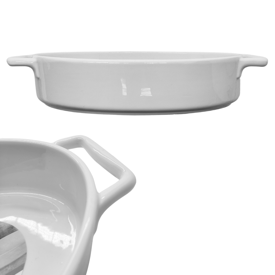 Travessa Ceramica Oval Alça Santis 38,5x23cm - WX14086