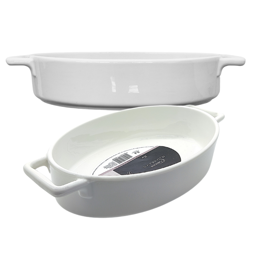 Travessa Ceramica Oval Alça Santis 38,5x23cm - WX14086