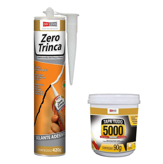 Massa Tapa Tudo 5000 Pote De 90g + Bisnaga 420g Zero Trinca