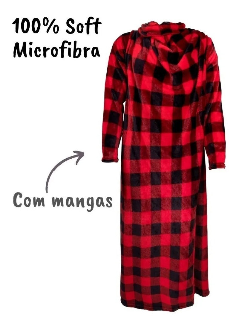 Cobertor Tv Com Manga Manta Microfibra Para Sofa Solteiro