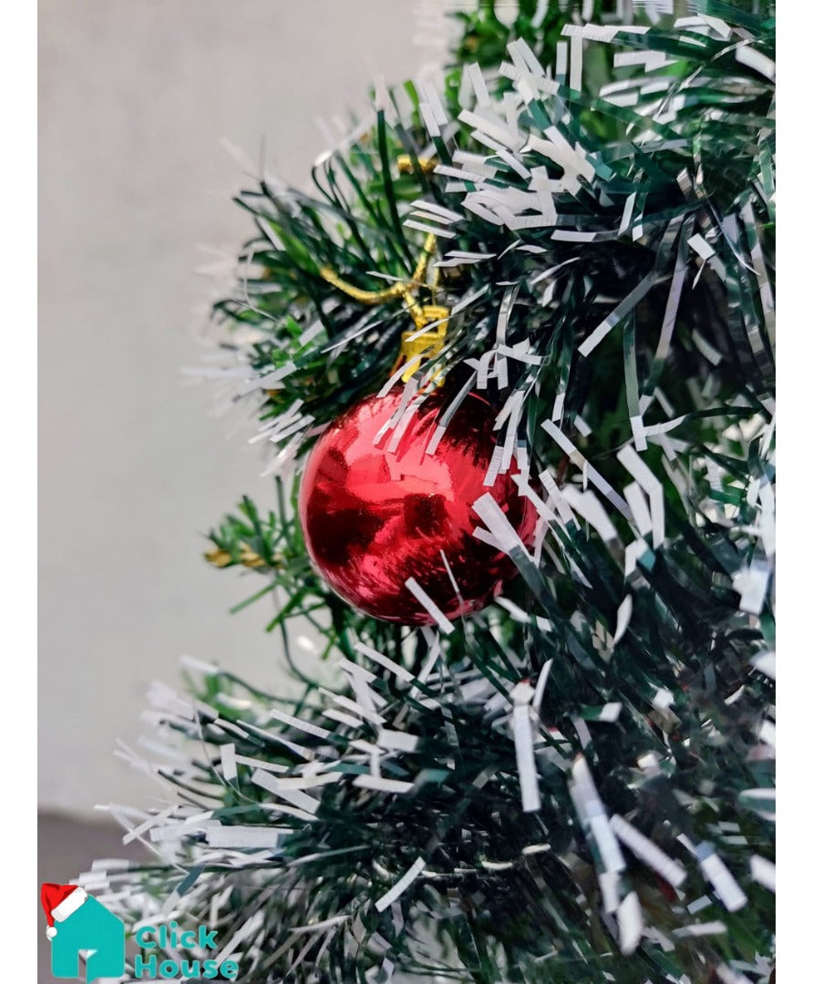 Arvore De Natal Nevada 120 Cm + 26 Brindes Decorativos