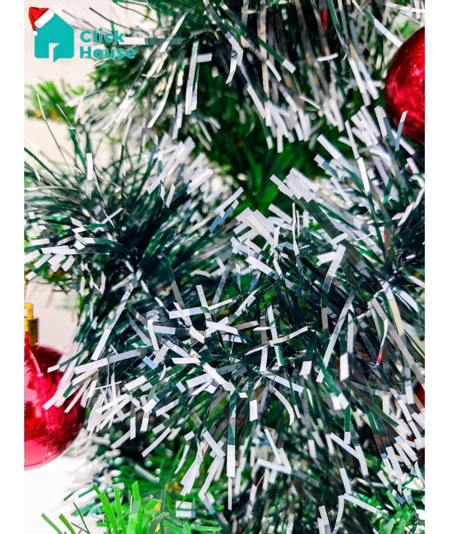 Arvore Decorada Natal Pequena 60cm E 4 Bolas + Brinde Festão