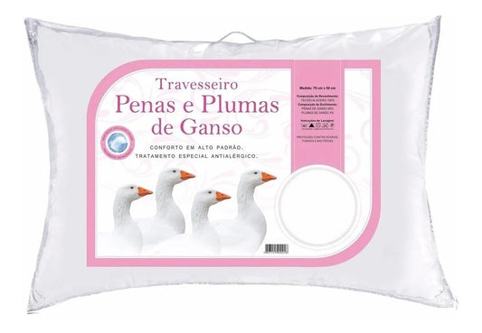 Travesseiro 95% Pena De Ganso 5% Pluma De Ganso