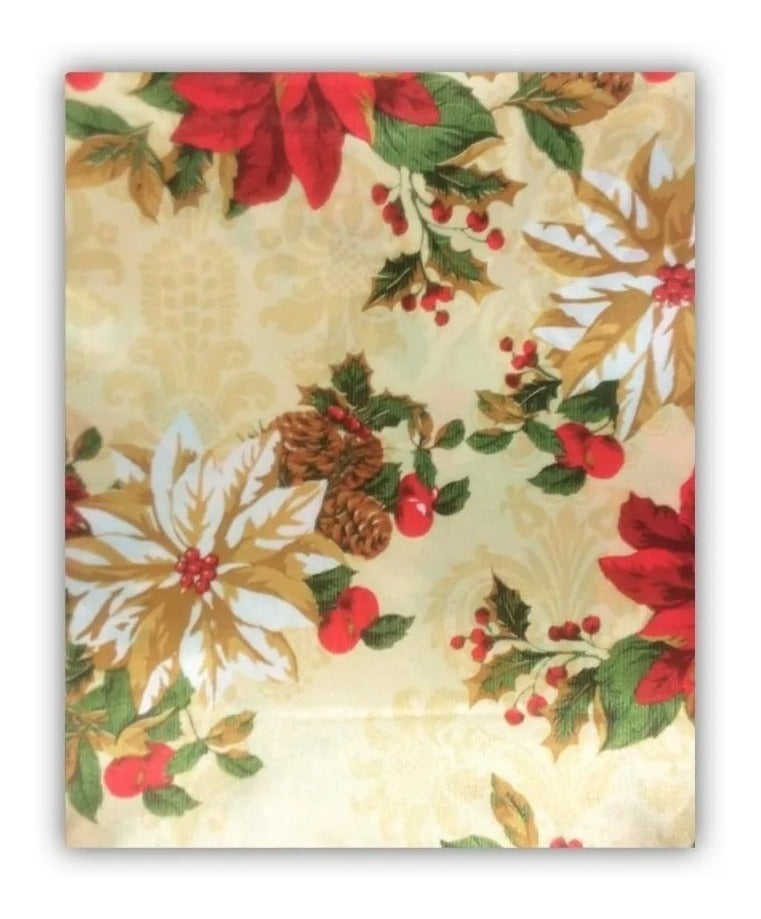 Toalha De Mesa Estampado Decoração De Natal 140x180 Cm