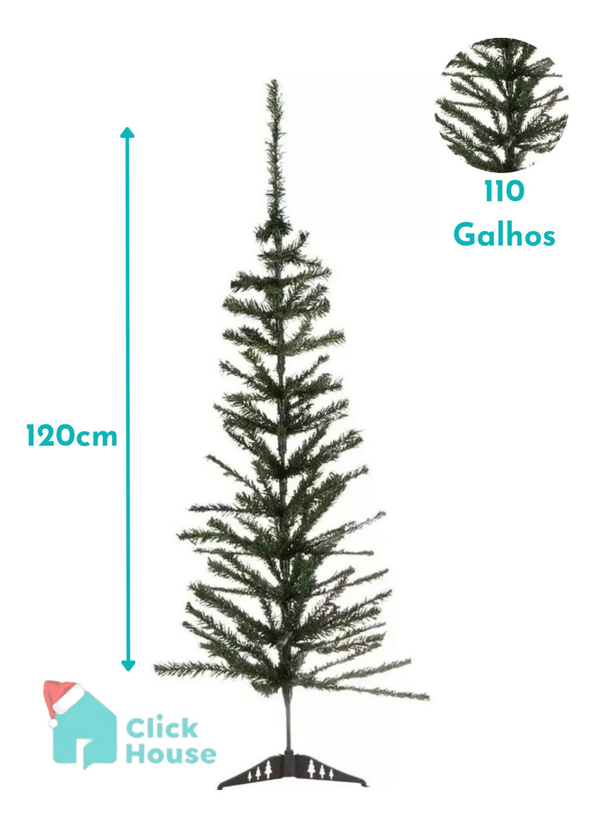 Arvore De Natal Nevada Pinheiro 120cm 110 Galhos Click House