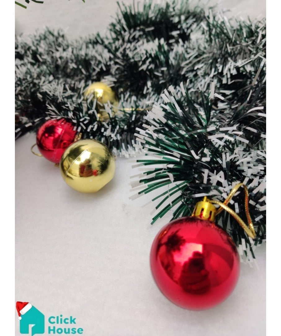 Arvore Decorada Natal Pequena 60cm E 4 Bolas + Brinde Festão