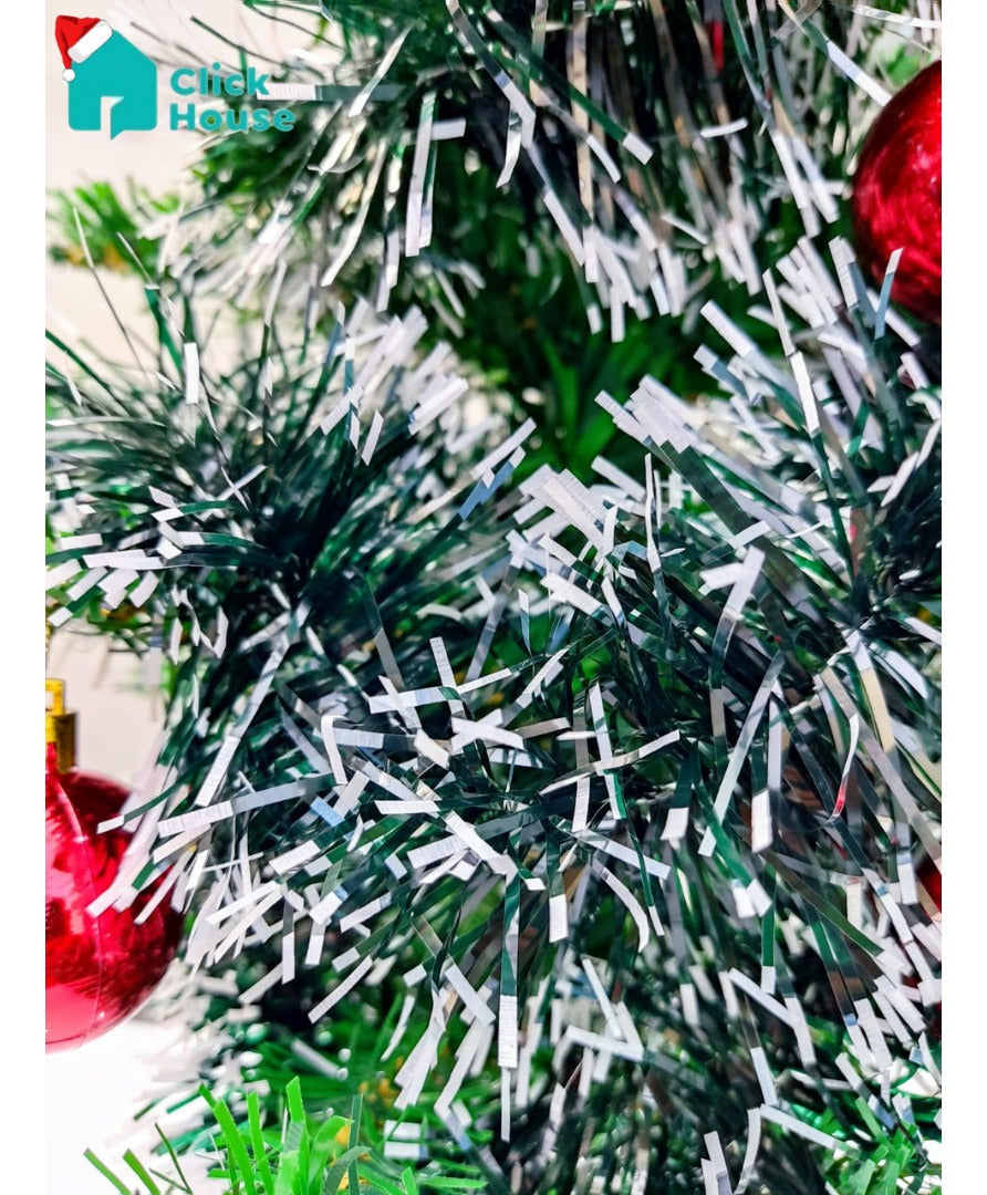 Arvore De Natal Nevada 120 Cm + 26 Brindes Decorativos
