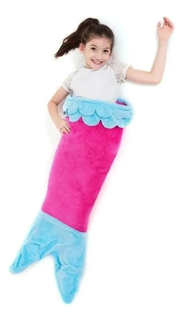 Cobertor Macio Cauda De Sereia Manta Soft Infantil Rosa