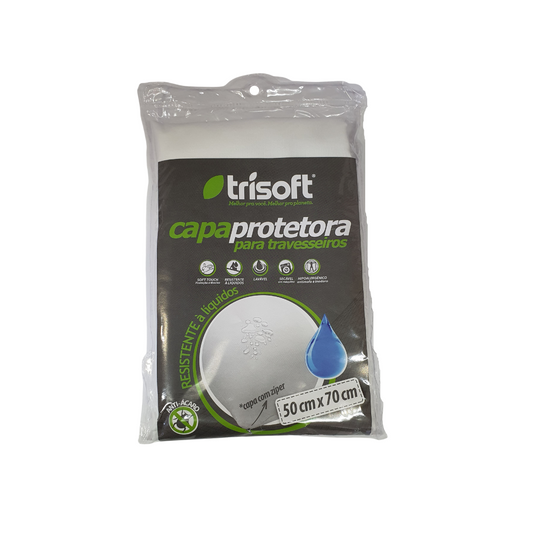 Capa Protetora Para Travesseiro Impermeável Trisoft 70x50cm