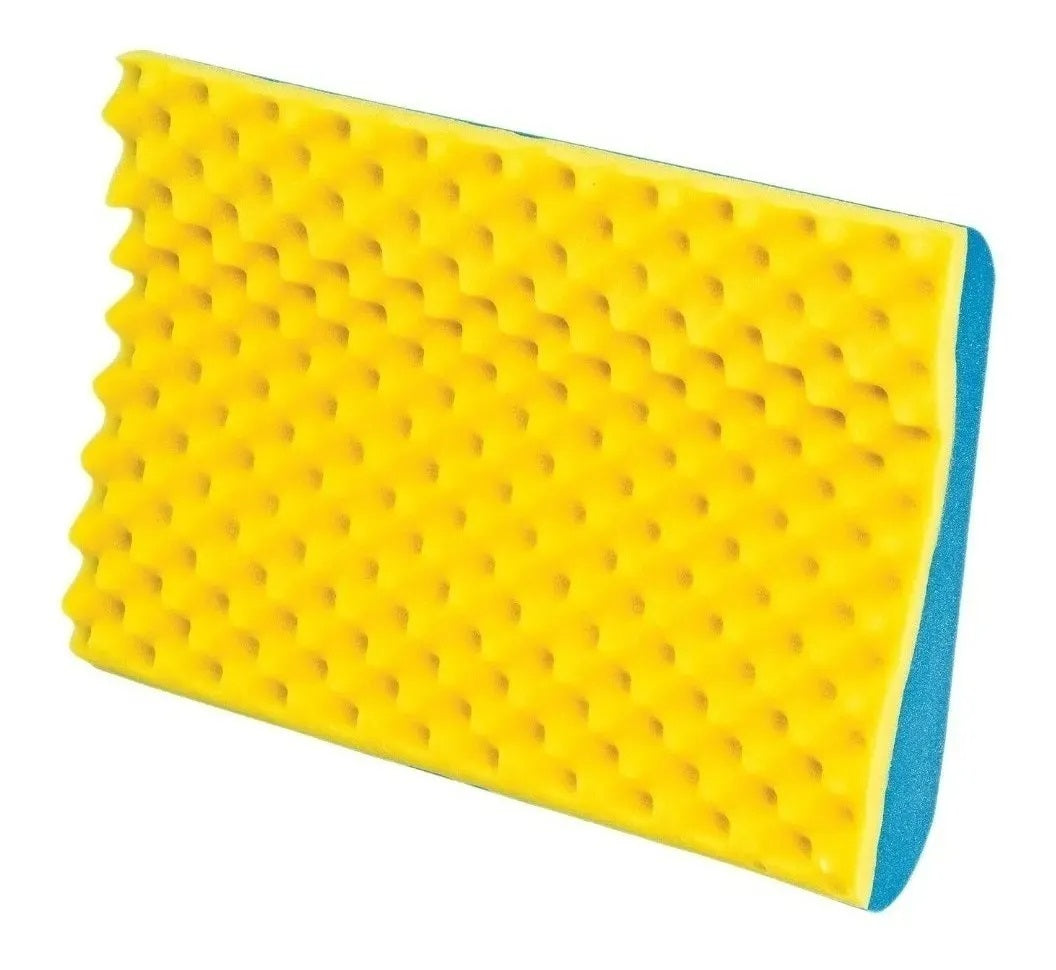 Travesseiro Luckspuma Luck Pillow Cervical 55cm X 12cm Cor Azul/amarelo