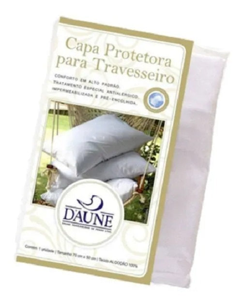 Capa Para Travesseiro 100% Algodão 400 Fios Daune 50x70 Cm