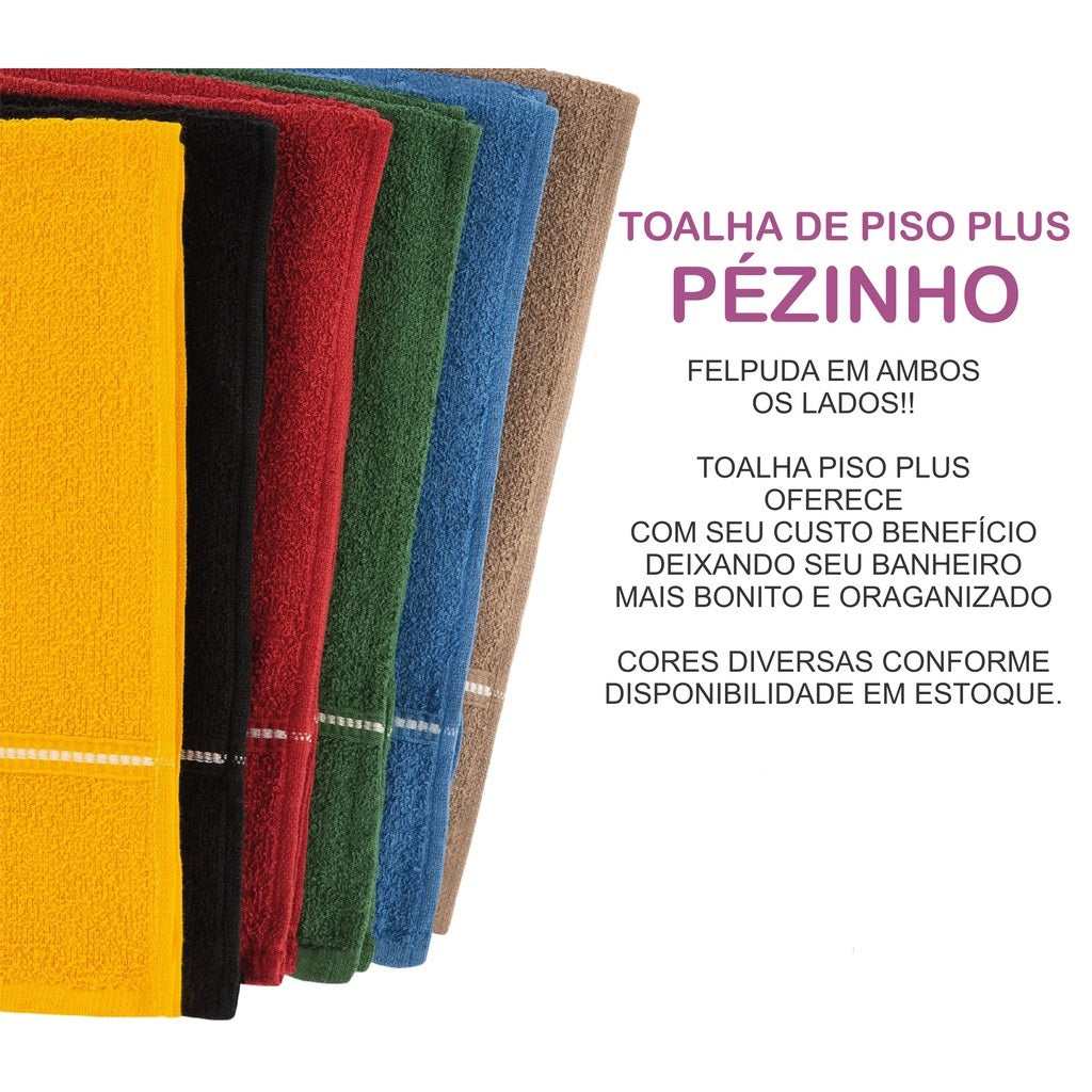 Toalha De Piso Plus C/ Puff Pezinhos Antiderrapante 60x44cm